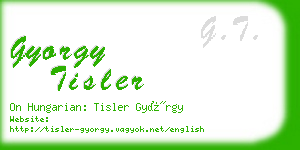 gyorgy tisler business card